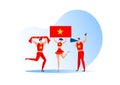 Sport fans,china people celebrating a football team. Active team support Soccer symbol and victory celebration