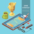 Sport Field Isometric Composition Royalty Free Stock Photo