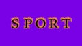 Sport fire text effect violet background