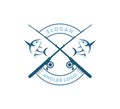 sport fishing or angler icon logo design