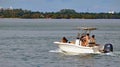 Sport Fishing Boat Cruising on the Florida Intra-coastal Waterway