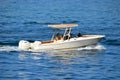 Sport Fishing Boat on the Florida Intra-Coastal Waterway Royalty Free Stock Photo