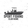 Sport Fishing club. Vector illustration.