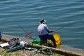 Sport fishing of the lake Modrac