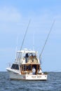 Sport Fishing Lake Ontario - Salmon Charter Boat Royalty Free Stock Photo