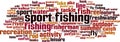 Sport fishing word cloud