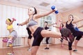 Sport and Fitness Concepts. Group of Young Ladies Having Fitness Royalty Free Stock Photo