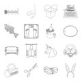 Sport, fitness, furniture and other web icon in outline style.hairdresser, history, service icons in set collection.