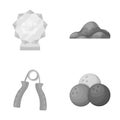 Sport, fitness and other monochrome icon in cartoon style.travel, service icons in set collection. Royalty Free Stock Photo