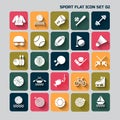 Sport flat icon set for web and mobile set 02