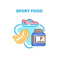 Sport Food Dish Vector Concept Color Illustration