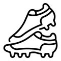 Sport footbal boots icon, outline style