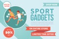 Sport Gadgets Advertising Banner