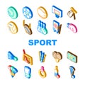 Sport Game Sportsman Activity Icons Set Vector Royalty Free Stock Photo