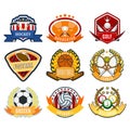 Sport game vector team logo play tournament label champion emblem league competition symbol athletic championship club
