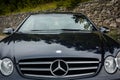 Sport german car - coupe - black metallic paint photo session in