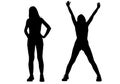 Sport girl silhouette vector