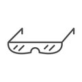 Sport glasses accessory line icon design