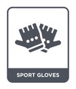 sport gloves icon in trendy design style. sport gloves icon isolated on white background. sport gloves vector icon simple and