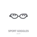 Sport Goggles icon. Trendy Sport Goggles logo concept on white b
