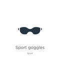 Sport goggles icon vector. Trendy flat sport goggles icon from sport collection isolated on white background. Vector illustration