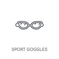 Sport Goggles linear icon. Modern outline Sport Goggles logo con