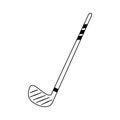 Sport golf club equipment in black and white