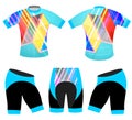 Sport graphics colors t-shirt cycling vest