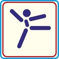 Sport gymnast training, icon, Illustrations