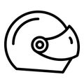 Sport helmet icon outline vector. Motor part Royalty Free Stock Photo