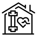 Sport home icon, outline style