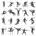 Set of Sport icon symbol black color Royalty Free Stock Photo