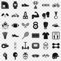 Sport icons set, simple style Royalty Free Stock Photo