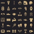 Sport icons set, simple style Royalty Free Stock Photo