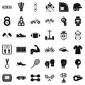 Sport icons set, simple style Royalty Free Stock Photo