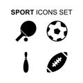 Sport icons set. Vector illustration Royalty Free Stock Photo