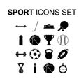 Sport icons set. Vector illustration Royalty Free Stock Photo