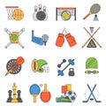 Sport icons vector set. Royalty Free Stock Photo