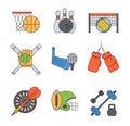 Sport icons vector set. Royalty Free Stock Photo