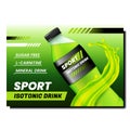 Sport Isotonic Drink Promotional Poster Vector
