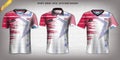 Sport Jersey, T-Shirt Design Mockup Template, Front View for Your Custom Made Uniforms.