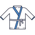 Sport kimono for karate training icon vector Royalty Free Stock Photo
