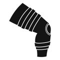 Sport knee bandage icon simple vector. Accident broken