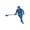 Sport Lacrosse design vector illustration, Creative Lacrosse logo design concept template, symbols icons