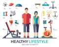 Sport life style infographic device equipment. Fitness icon concept