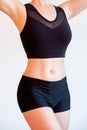 Sport lifestyle healthy diet woman slim body waist Royalty Free Stock Photo