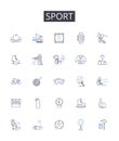 Sport line icons collection. Storage, Shelves, Wood, Organize, Display, Library, Furniture vector and linear