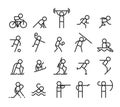 Sport line icons. Modern style Royalty Free Stock Photo