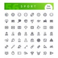 Sport Line Icons Set Royalty Free Stock Photo