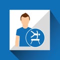 Sport man concept artistic gymnastic icon design